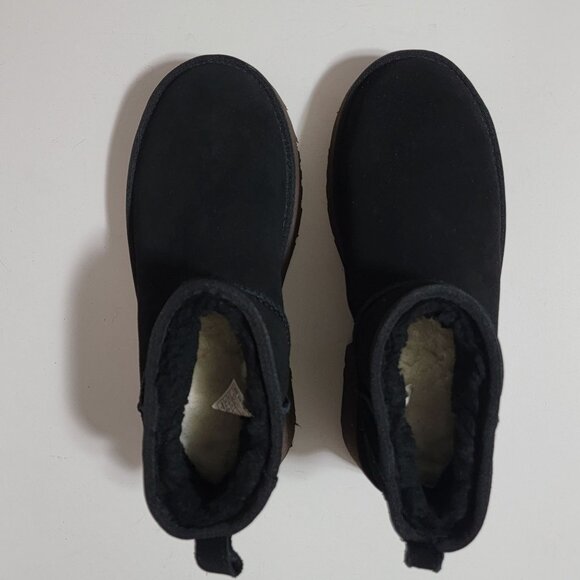 UGG Classic Ultra Mini New Heights Boots Womens 10 Fur Cozy Boho Whimsygoth - Picture 4 of 10